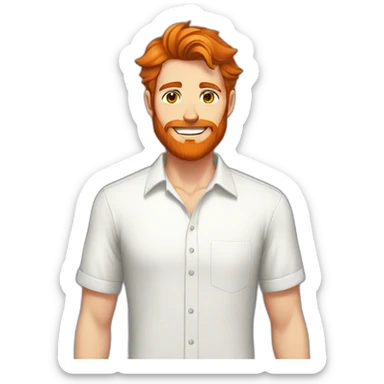 red-bearded-anime-adult-guy-white-teeth-white-shirt sticker
