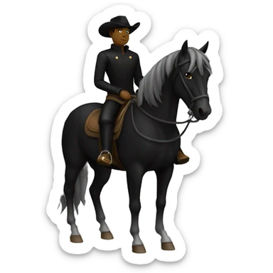 Horseman all black sticker
