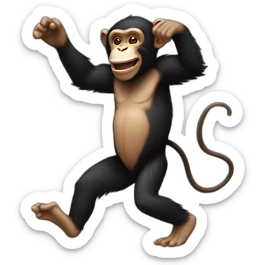 dancing chimpanzee sticker
