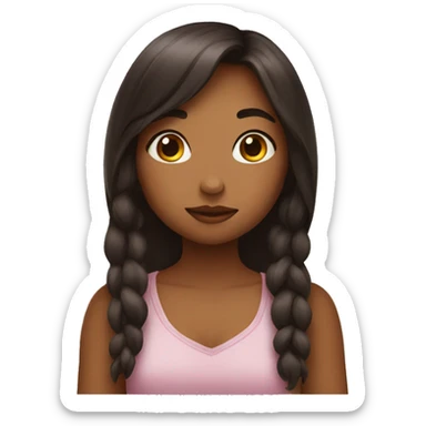 the girl sends a kiss sticker