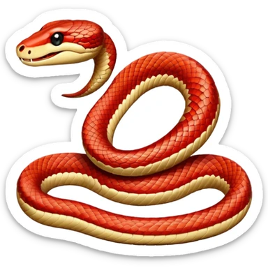 Un serpent du desert rouge sticker