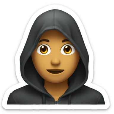 Un jeune noir avec une capuche qui fait de l’ombre sur son visage  sticker