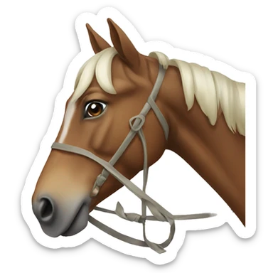 Horse with an bow sticker