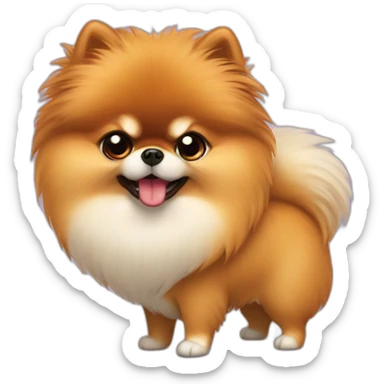  pomeranian lulu angry with head red sticker
