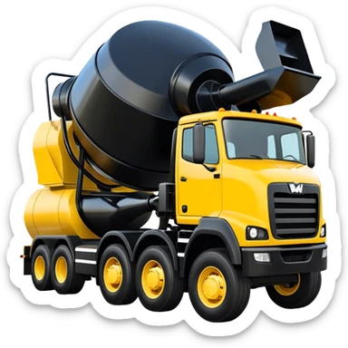 Cement Mixer - Mack Granite (Model Year: 2022) (Iconic colour: Yellow and black) sticker