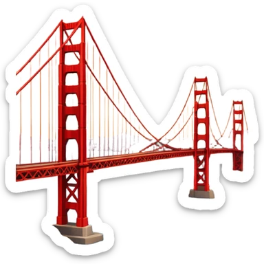 Golden Gate Bridge 🌉 in frame sticker