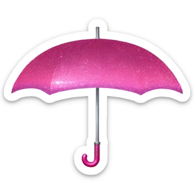 Pink ombre umbrella with glitter  sticker