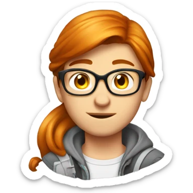 rousse geek de 17 ans sticker
