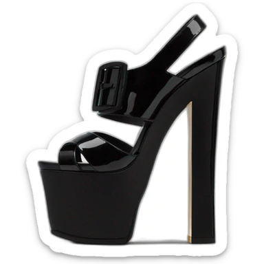 ysl black patent TRIBUTE PLATFORM SANDAL PATENT LEATHER sticker