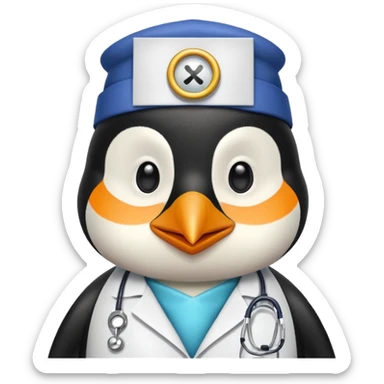 doctor penguin sticker