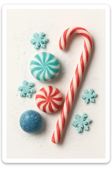 winter candy, remove background sticker