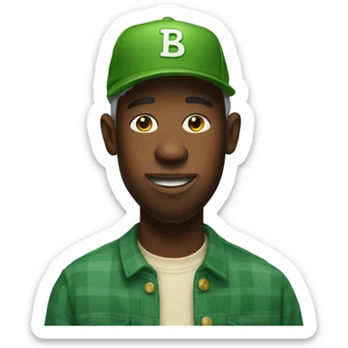 Tyler the creator holding a pickle jar sticker
