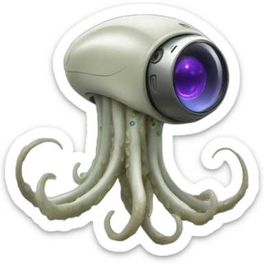 cyberpunk future calamari sticker