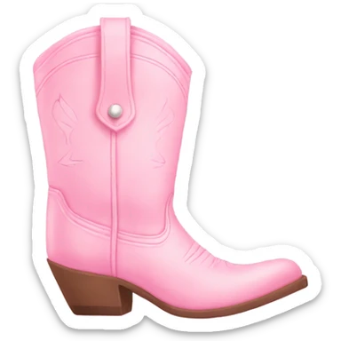 pastel pink cowgirl boots sticker