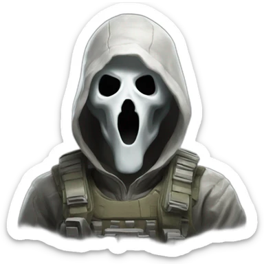 Ghost from call of duty  sticker