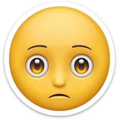 emoji with *NO* eyebrows staring into your soul  sticker