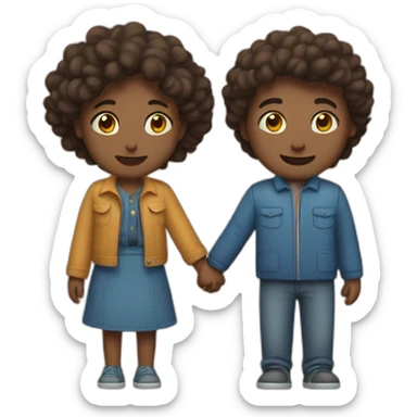 two people holding hands and in love sticker
