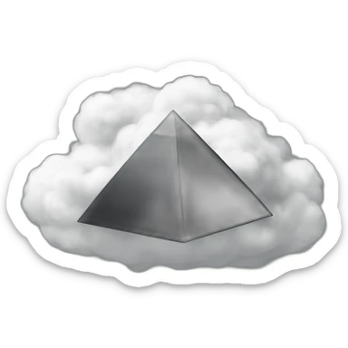a-big-black-pyramid-on-a-cloud sticker