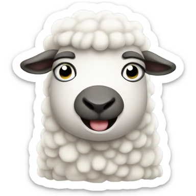 Sheep getting crunk sticker