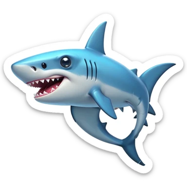 Cinematic Comical Hammerhead Shark Portrait Emoji, Head tilted dramatically with an exaggeratedly shocked expression, featuring its iconic wide-set eyes on a distinct hammer-shaped head, a sleek body with comically expressive fins, and a quirky, animated demeanor, Simplified yet hilariously expressive features, highly detailed, glowing with a slightly sassy oceanic glow, high shine, dramatic yet playful, stylized with an air of cheeky marine mischief, soft glowing outline, capturing the essence of a meme-worthy hammerhead that looks ready to side-eye its way into viral fame! sticker