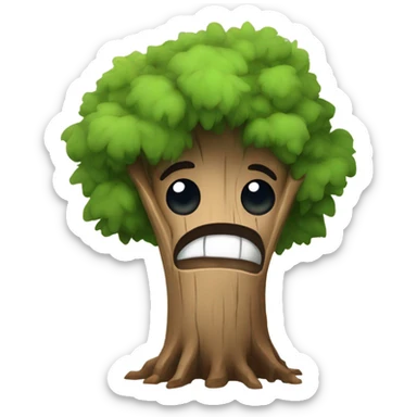 mentally ill tree stump sticker
