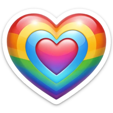 Un cuore arcobaleno sticker