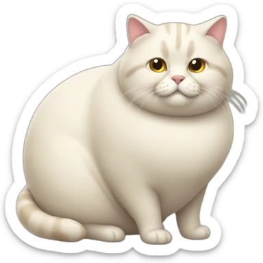 Fat cat sticker