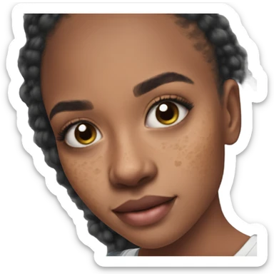 Hyperpigmentation meme girl from tiktok sticker