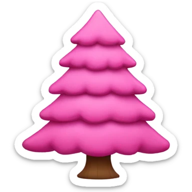 Christmas pink tree sticker