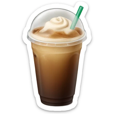 Starbuck ice coffee with ice cubes sticker
