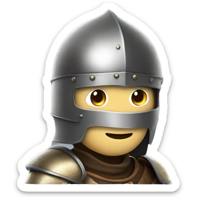 knight with mushroom helmet sticker