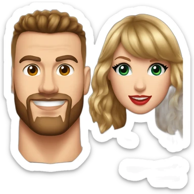 Taylor Swift and Travis Kelce sticker