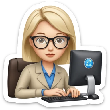 it-specialist-with-computer-and-code-female sticker