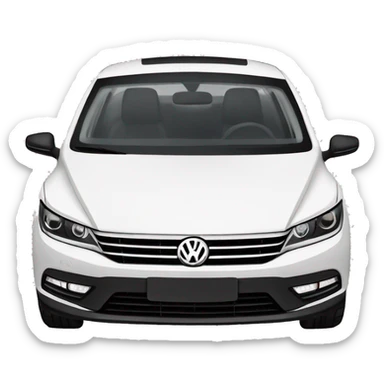 volkswagen cc white and black sticker
