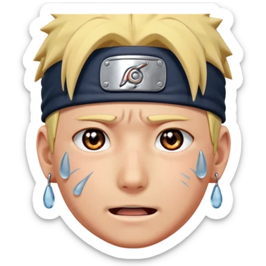 naruto face with tears of joy sticker