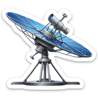 satellite qui observe plein d'étoiles sticker