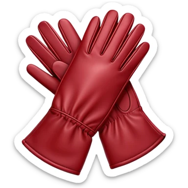 Dark red gloves sticker