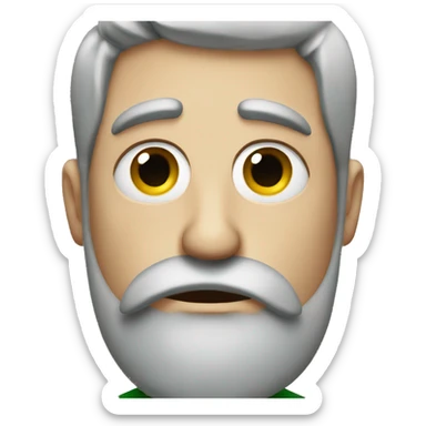 irish sad man with beard sticker