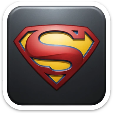 Superman Symbol Man of Steel black sticker