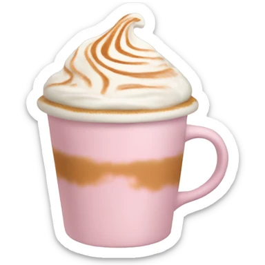 Autumn light pink pumpkin latte sticker