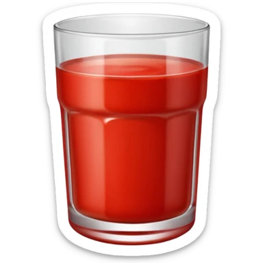 tomato puree in a glass glass transparent sticker