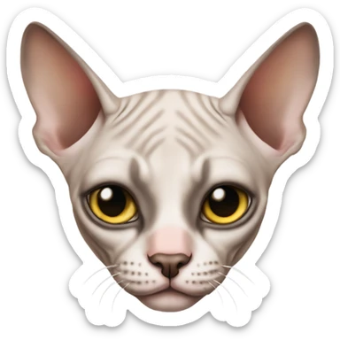 Sphynx cat with a pirate patch on eye sticker