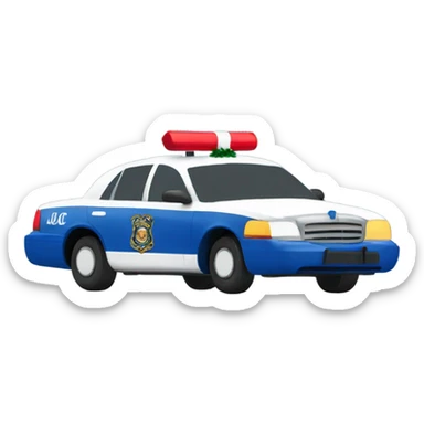 Christmas police car sticker
