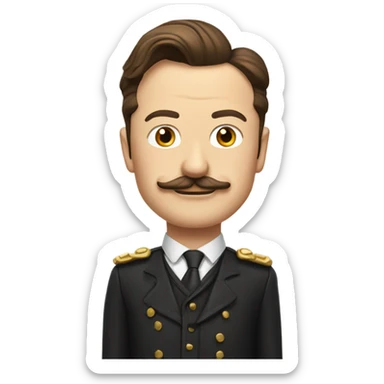 elon musk with a moustache sticker