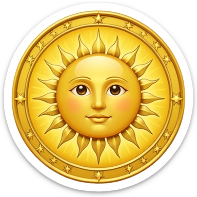 "the sun" tarot card sticker