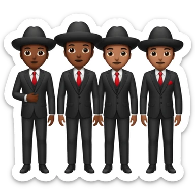 Mexican Band members wearing suits  sticker