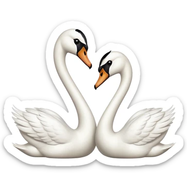 Couple swan emoji sticker