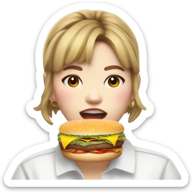 jeongyeon fat burger eating sticker