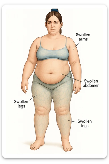 Donna anatomicamente con ritenzione idrica sticker