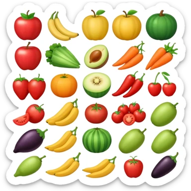 emoji de alimentos saludables sticker